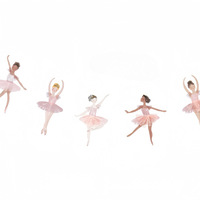 Guirlande de danseuse ballerine DAMAI, décorations de fête rose pour filles et femmes, fournitures d'anniversaire
