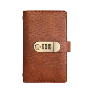 Planificateur d'économies A6 à couverture rigide avec 50 feuilles <span class=keywords><strong>de</strong></span> <span class=keywords><strong>pages</strong></span> en PP, album en similicuir avec fermeture à cadenas - Product Image 1