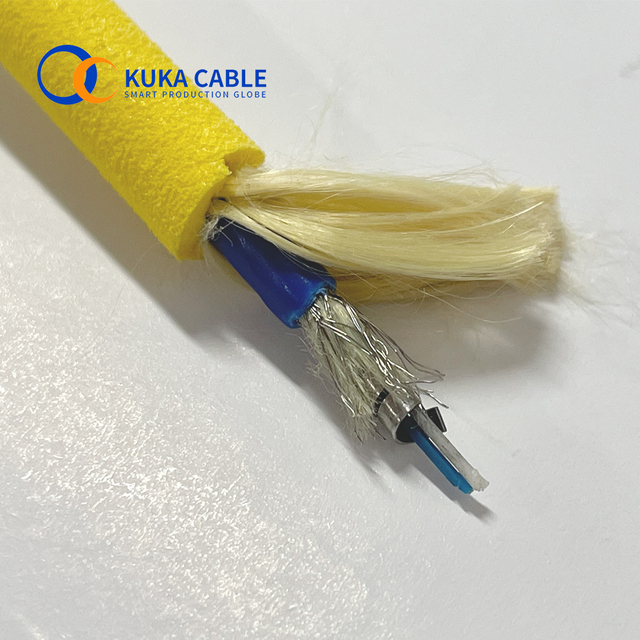 Underwater ROV Fiber Optic Cable Single Mode Twin Cores Cctv Camera Reinforced Cable Floating Rov Tether with Optic Fibre