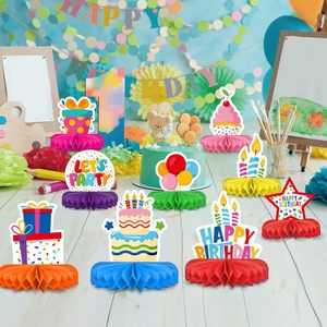 DAMAI Centros de Mesa Coloridos de Panal de Abeja, Decoraciones de Mesa para Fiestas de Cumpleaños, Suministros de Papel para Fiestas, Adornos de Escritorio - Product Image 2