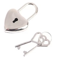 Mini serrure de journal d'amour avec deux clés pour des cadenas en forme de coeur en alliage de zinc en métal de qualité de cadeaux
