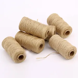 Corda Decorativa in Iuta da 6mm, <span class=keywords><strong>Filo</strong></span> <span class=keywords><strong>di</strong></span> Canapa per Lampade e Design d'Interni, Cordoncino Intrecciato Creativo Fai-da-Te per Decorazioni Domestiche - Product Image 2