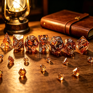 Nouvel ensemble de dés en résine à engrenages mécaniques steampunk, dés polyédriques complets pour D&D et jeux de table - Product Image 6