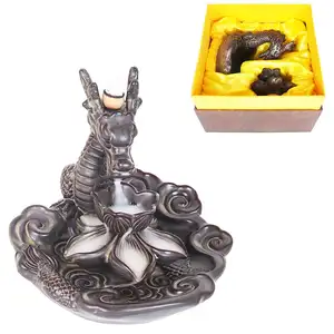 Горелка для благовоний с китайским драконом, керамическая курильница, конусная палочка для благовоний, подставка для благовоний, украшение для дома