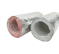 Conduit d'air flexible isolé par couche renforcée sur mesure Conduit flexible en aluminium isolé Conduits flexibles isolés