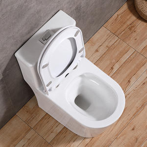 Inodoro de una pieza montado en el suelo de doble descarga moderno, inodoro y lavabos para Hotel - Product Image 6