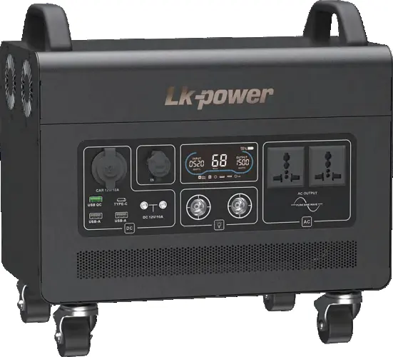 Baterai Cadangan LKPOWER Pembangkit Listrik Portabel 2000W 1536Wh Generator Surya dengan Keluaran PD100W
