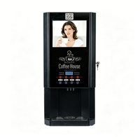 Distributeur automatique de café instantané avec écran publicitaire de 10 pouces, machine à jus automatique, boissons chaudes/froides, 3 saveurs