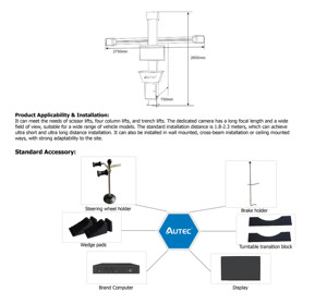 Autec ATW-A30 <span class=keywords><strong>3D</strong></span> Bánh Xe liên kết xe aligner cho nhà để xe sử dụng - Product Image 4