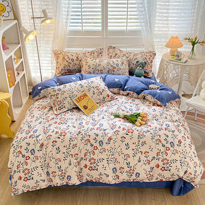 ชุดเครื่องนอน 4 ชิ้น 1 ผ้าปูที่นอน <span class=keywords><strong>2</strong></span> ปลอกหมอน 1 ปลอกผ้านวม ขนาดควีน/คิง ผ้านวมเนื้อนุ่มหนาพิเศษ - Product Image 4