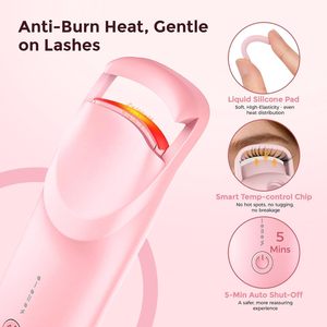 Rechargeable <b>Heated</b> Eyelash Curler <b>USB</b> Electric Eyelash Curling Tool Portable Makeup Tool - Product Image 4