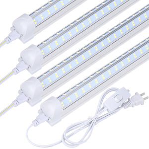 Luces de tubo LED blancas transparentes de 120cm, <span class=keywords><strong>18W</strong></span>, 6000K, IP65, PC, taller, garaje, 4 pies, 110V, se puede conectar, tira de luz integrada en forma de V - Product Image 2