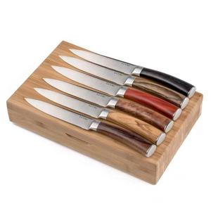 Caja de Almacenamiento para Cuchillos La Cote, Juego de 7 Piezas, Organizador de Cubertería de Cocina con Tapa Abatible de Madera - Product Image 3