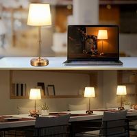 Lampe de table rétractable en tissu, design simple, moderne, créatif et rétro, LED sans fil portable pour une ambiance cosy dans la salle à manger