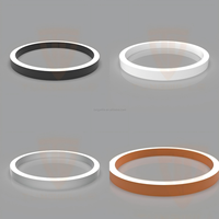 Lampe suspendue en aluminium à profil LED incurvé personnalisé moderne avec gradation 3000K, indice IP20, CRI élevé Ra90, garantie de 5 ans