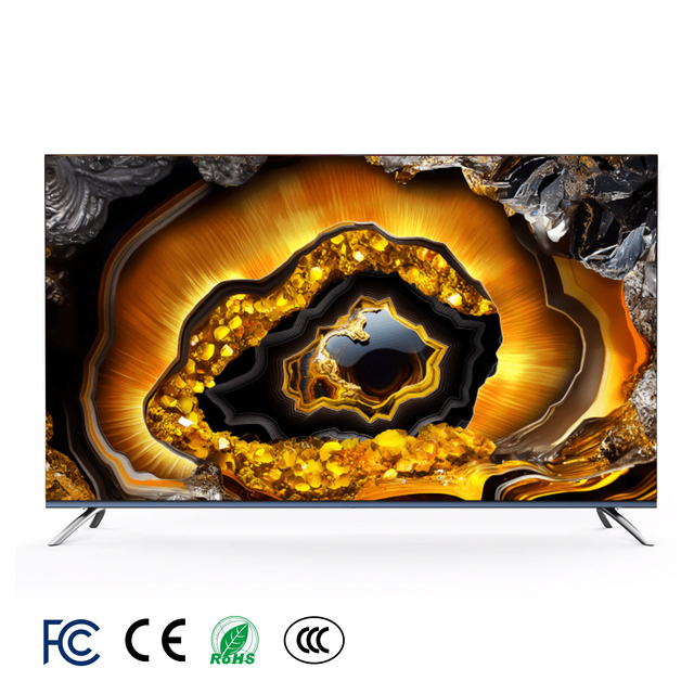 Custom Logo Support LED Smart TV 55 Inch Smooth Motion Voice Control Android Television Stand Mounted for Home Office Hotel