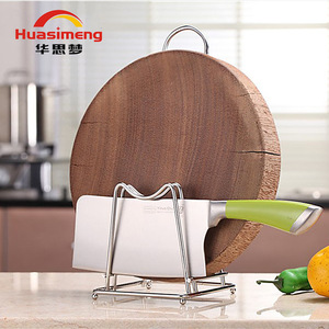 Huasimeng Stainless Steel Cutting Board Rack Round Multi Purpose <b>Kitchen</b> Countertop <b>Storage</b> With Hanging Feature - Product Image 1