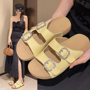 Zapatillas de plataforma para exteriores de verano 2025 para mujer, zapatillas antideslizantes Pantofle, zapatos deslizantes para casa para mujer - Product Image 2