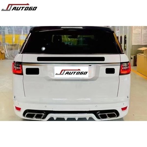 Kit carrosserie pour Range Rover <span class=keywords><strong>Sport</strong></span> 2014 2015 2016 2017 – Amélioration au style Racing 2020 SVR : Ensemble pare-chocs avant et arrière, calandre et jupes latérales - Product Image 5
