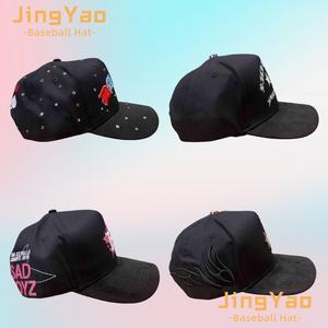 उच्च गुणवत्ता वाले बेसबॉल कैप कस्टम नए सादे खेल ओम कपास कढ़ाई 3 डी लोगो 6 पैनल अमेरिकी आउटडोर टोपी काले नीले - Product Image 1
