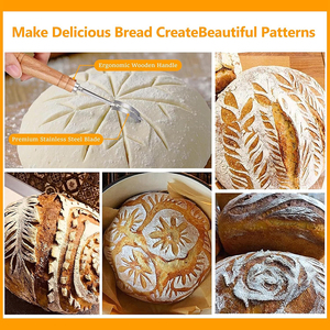 Cotton Banneton Bread Proofing Basket Set Oval Round Bread Baskets with Liners Covers for Artisan Bread <b>Baking</b> - Product Image 6