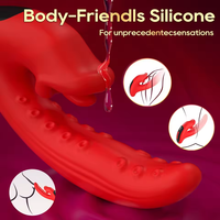 Vibrator-Stab mit 10 Vibrationsstufen, 5 Zungenleck- und Vibrationsmodi, LED-Anzeige, USB-Magnetladung und Fernbedienung