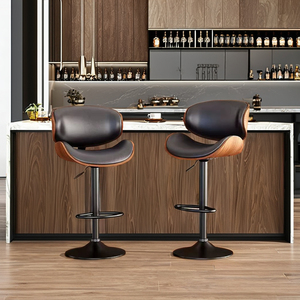 Ghế quầy <span class=keywords><strong>bar</strong></span> da tùy chỉnh nhà máy với chân thép, xoay được, có thể điều chỉnh độ cao, dùng cho nhà ở, nhà bếp, phòng ăn, trung tâm thương mại - Product Image 2