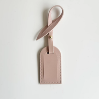 Étiquette de bagage en cuir PU lisse anti-perte pour sacs à dos et valises de voyage, accessoire de charme, vente chaude