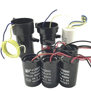 CBB60 ตัวเก็บประจุ 10UF 450V AC 50/60Hz สำหรับเครื่องซักผ้ามอเตอร์สตาร์ทเตอร์ใช้ในครัวเรือน - Product Image 1