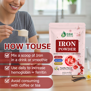 Poudre de fer la plus vendue avec augmentation totale des glucides, ferritine et hémoglobine – Utilisation quotidienne pour augmenter l'hémoglobine et la ferritine - Product Image 3