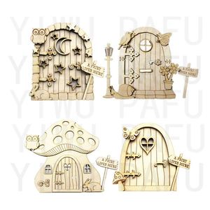 ประตูเอลฟ์ไม้จิ๋วสำหรับตกแต่งสวน - Product Image 1