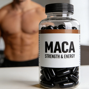 Suplemento Herbal para la Salud Masculina, Aceite de Cardo Mariano, Ginseng, Ginsenoside, Extracto de Maca y Epimedium en Cápsulas Blandas, Suplemento para la Energía Masculina - Product Image 1