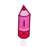 Logo design personnalisé stylo fleur de chèvre patch de broderie avec support de presse à chaud pour chaussures vêtements