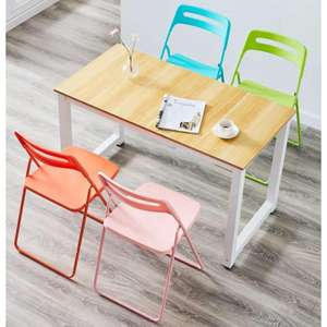 Ağır katlanır sandalyeler Pp olay kat küçük taşınabilir Metal ucuz açık ve masa seti ticari plastik sandalye - Product Image 4