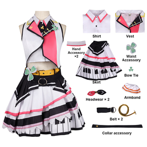 Traje de gran escala para mujer, con detalles de piano, para actuaciones musicales - Product Image 2