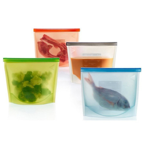 Leak Proof Zip-lock Airtight Container Food Bags Reusable Silicone Food Storage Bags