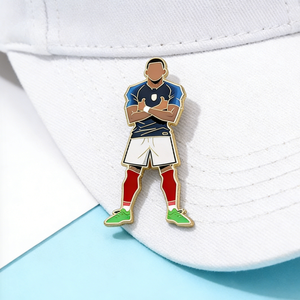 Insignias Esmaltadas Personalizadas con Temática de Estrellas del Fútbol, para Aficionados, Coleccionistas, Recuerdos del Equipo, Decoración Elegante para Ropa - Product Image 5