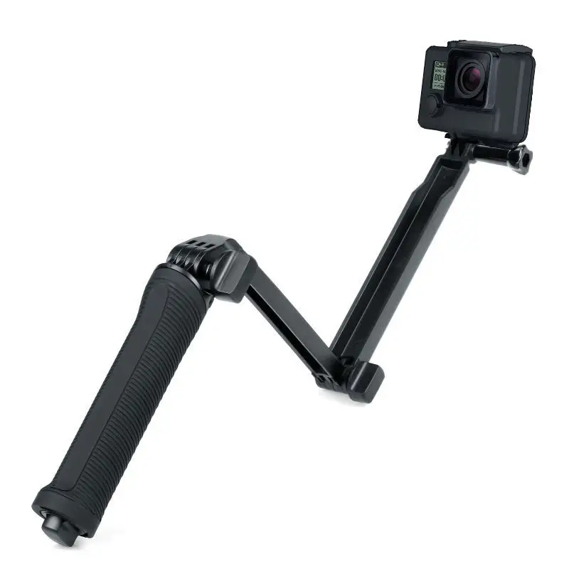 HONGDAK Hot Selling 3-way Grip Arm Foldable Selfie-stick Extension Monopod Silicone Handle Tripod for GoPro Action Cameras