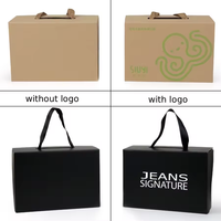 Boîte d'emballage rigide en carton ondulé, matériaux recyclés, couleur personnalisée, haut de gamme, étanche, portable, pour chaussures, chaussettes, cadeaux, avec éponge