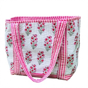 Bolso de lona de algodón acolchado vintage, bolso de hombro bohemio reutilizable ecológico grande para viajes de verano, visitas a hospitales, Playa - Product Image 1