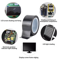 Ruban adhésif noir résistant à la chaleur et bloquant la lumière pour écrans LCD, LED, OLED, adhésif acrylique de qualité industrielle, isolation