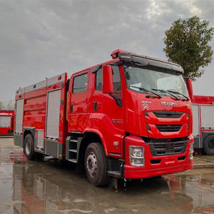 Nouveau <span class=keywords><strong>camion</strong></span> de pompiers de secours diesel 6x4 à conduite à gauche <span class=keywords><strong>avec</strong></span> canons à eau et équipement de lutte contre l'incendie à la mousse - Product Image 1