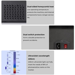 Station de polymérisation UV pour imprimantes 3D (SLA, DLP, LCD) à lumière UV 405 nm, grande taille de polymérisation, vente en gros usine - Product Image 5