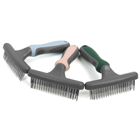 Peigne à poils de chat à Double étage, brosse pour chien, râteau de toilettage pour animaux de compagnie, vente en gros