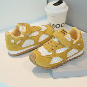 รองเท้ากีฬาเด็กฤดูใบไม้ผลิ สำหรับเด็กชายและเด็กหญิง รองเท้าลำลองหุ้มข้อสูง รองเท้าบาสเก็ตบอล รองเท้าวิ่งเด็ก ระบายอากาศได้ดี กันลื่น สวมใส่สบาย - Product Image 5