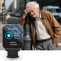 Montre intelligente 4G SOS GPS d'urgence pour personnes âgées avec alarme de chute Carte SIM Suivi de la santé pour les patients autistes/Alzheimer/Démence