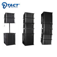 Système de haut-parleurs en ligne TACT Pro Audio TQ10 de 10 pouces avec caisson de basses de 18 pouces 300W pour les petites manifestations en plein air et les lieux sportifs