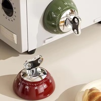 Timer Dapur Magnetik Manual, Jam Alarm Hitung Mundur Digital, Timer Mekanik untuk Memasak, Stopwatch untuk Belajar, Memasak, dan Mandi