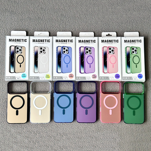 JOYPORODO B042 Anti Vibration Trend IMD Matte Magnetic case for iPhone 18 17 16 15 14 13 Pro Max Electroplated case for Samsung