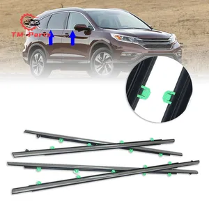 4 buah jendela mobil Weatherstrip untuk Honda CRV 12-16 jendela mobil Weatherstrip molding Trim segel Chrome Chrome Chrome